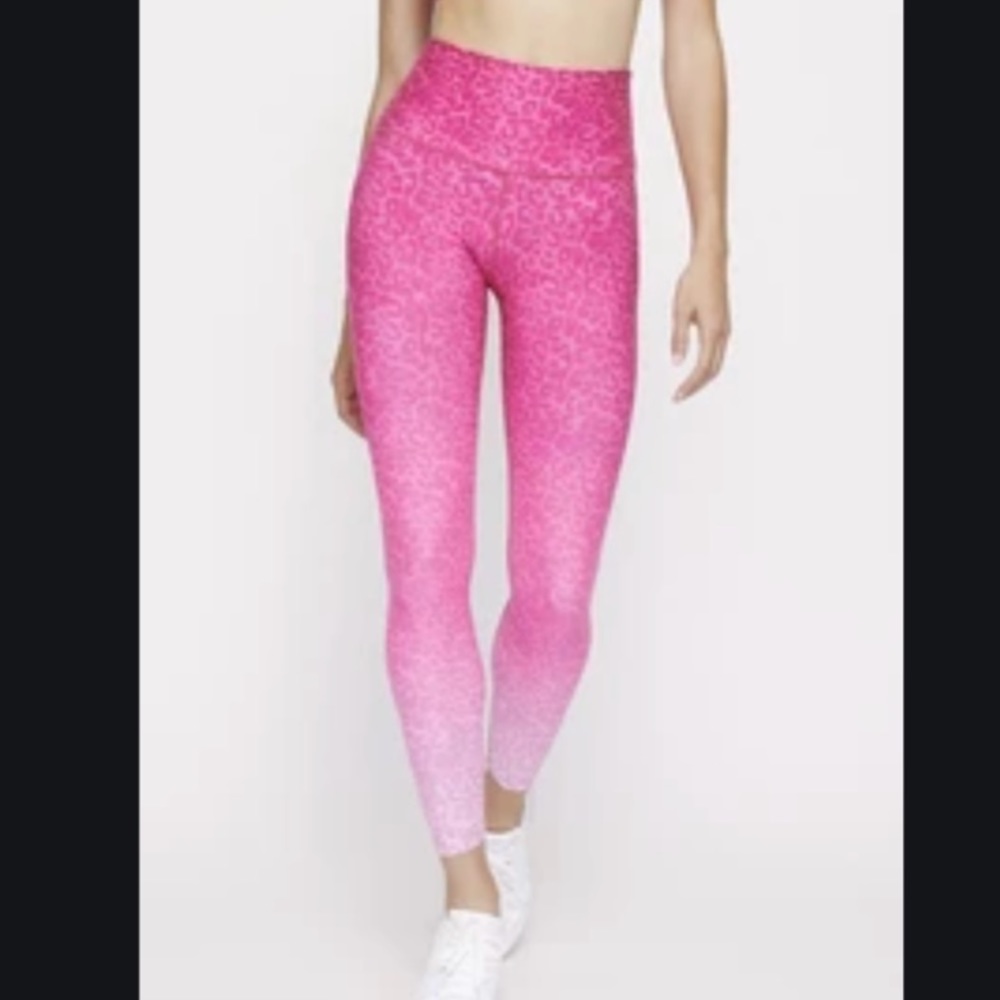 WITH Pink Ombré REVERSIBLE Leopard Print Leggings